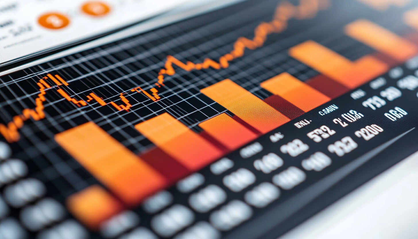 A dynamic image illustrating a financial graph with upward trends, representing Cosan SA's strategic stock buyback initiative in the context of Brazil's economic environment.