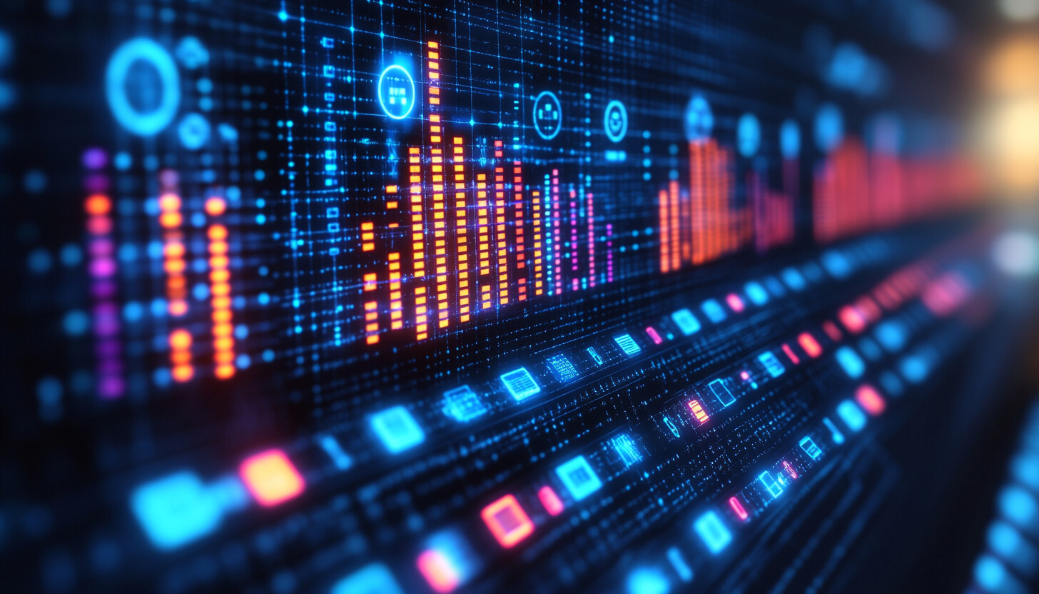 A dynamic illustration of interconnected global networks and digital technology symbols representing global IT services and innovation.