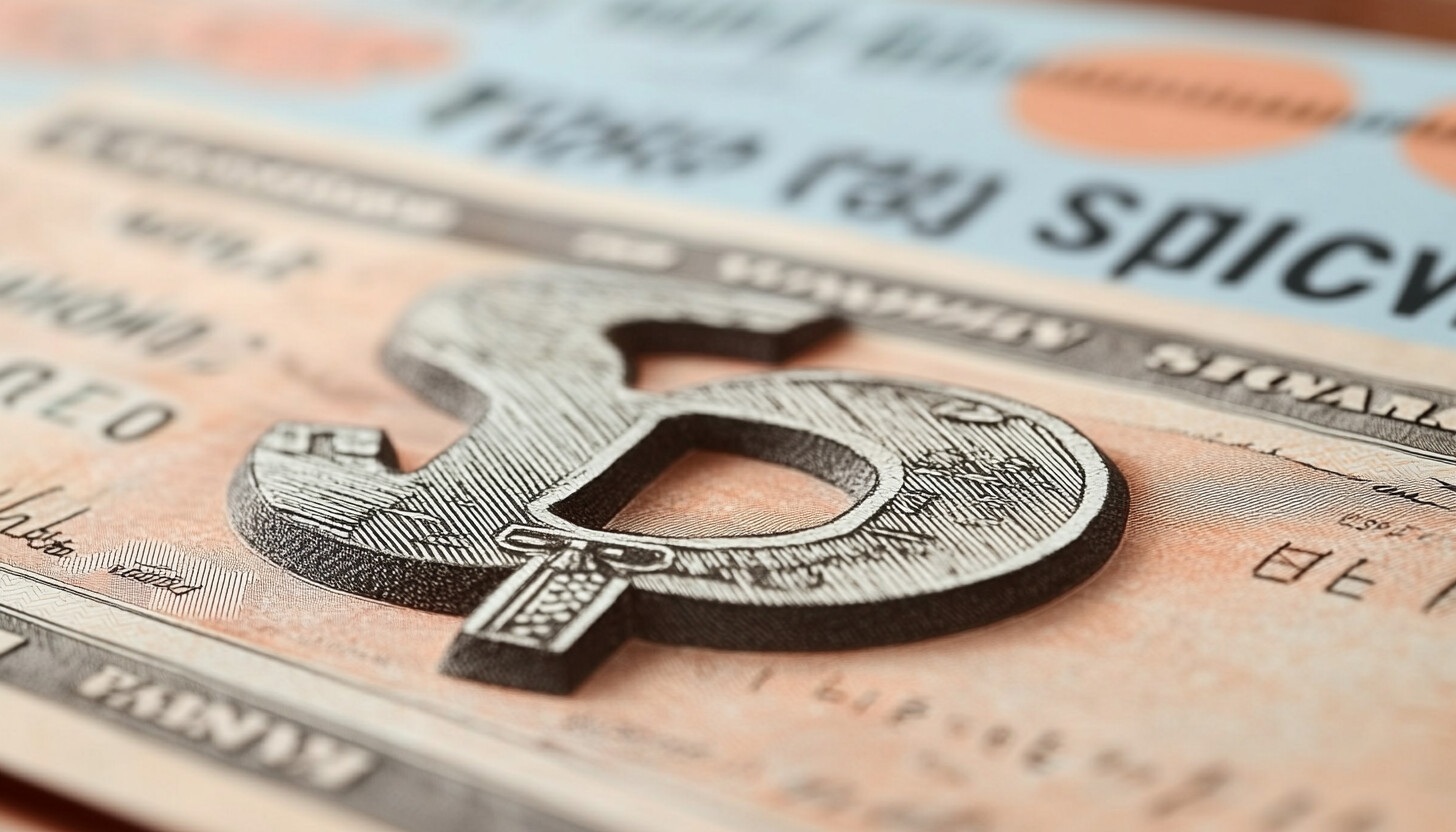 A vibrant illustration of Paraguay's Guarani currency symbol, surrounded by a background of calm financial graphs and regional currency symbols, emphasizing stability and resilience.