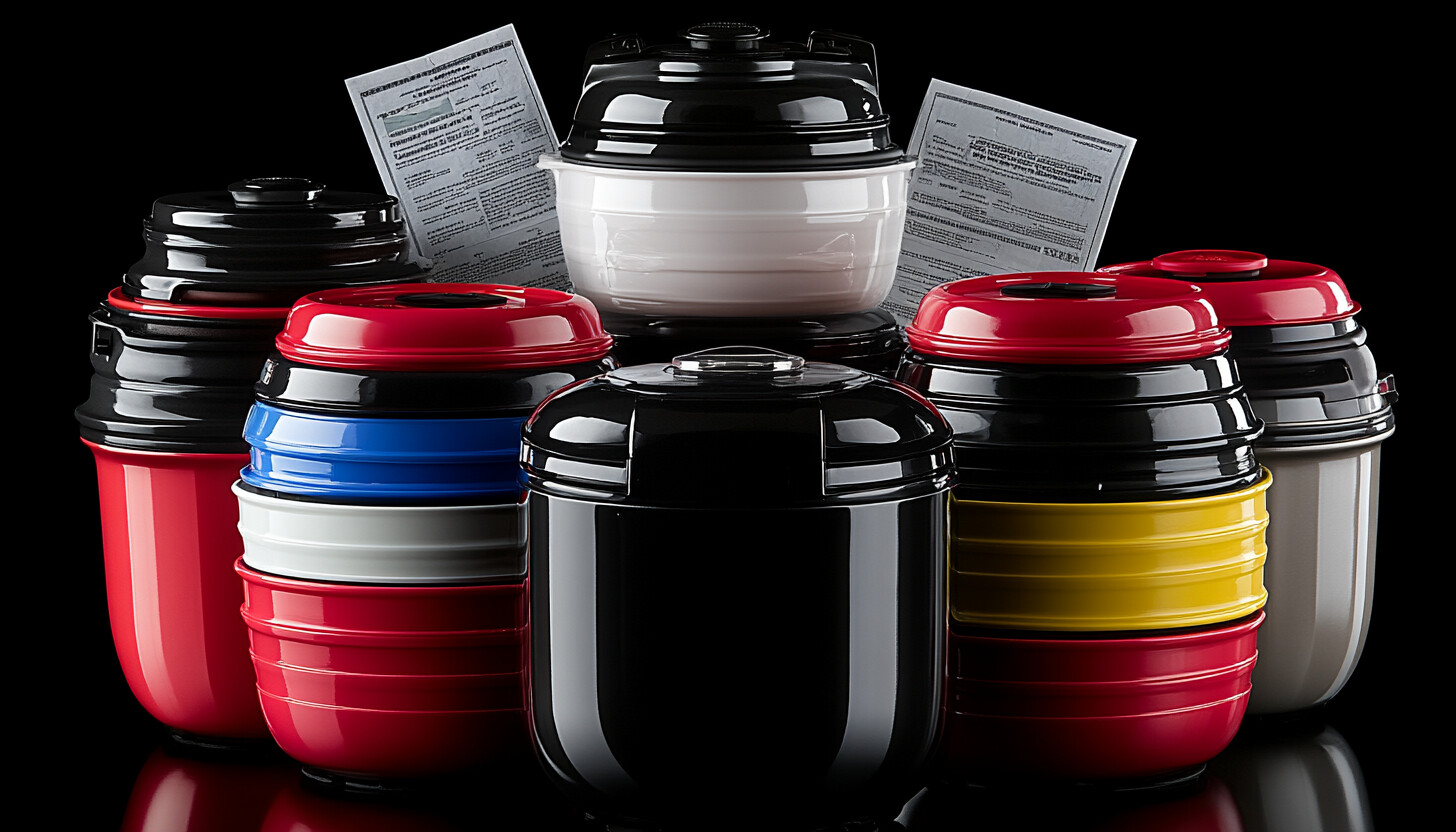 A visually striking image of iconic kitchenware items like Tupperware containers and Instant Pot, ar