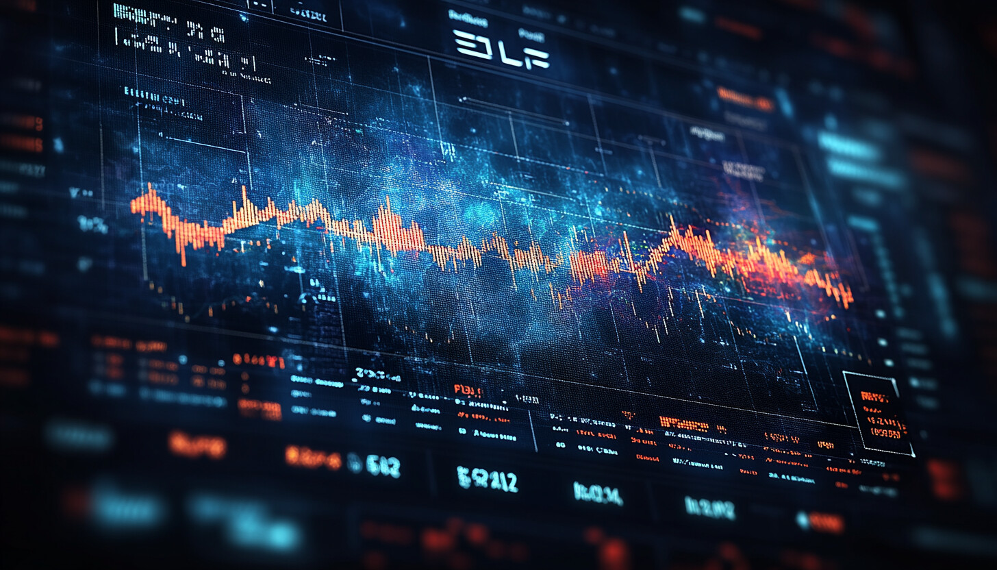 A visually appealing graph showing Tesla's stock price fluctuations with highlighted support and resistance levels, set against a backdrop of dynamic market elements.